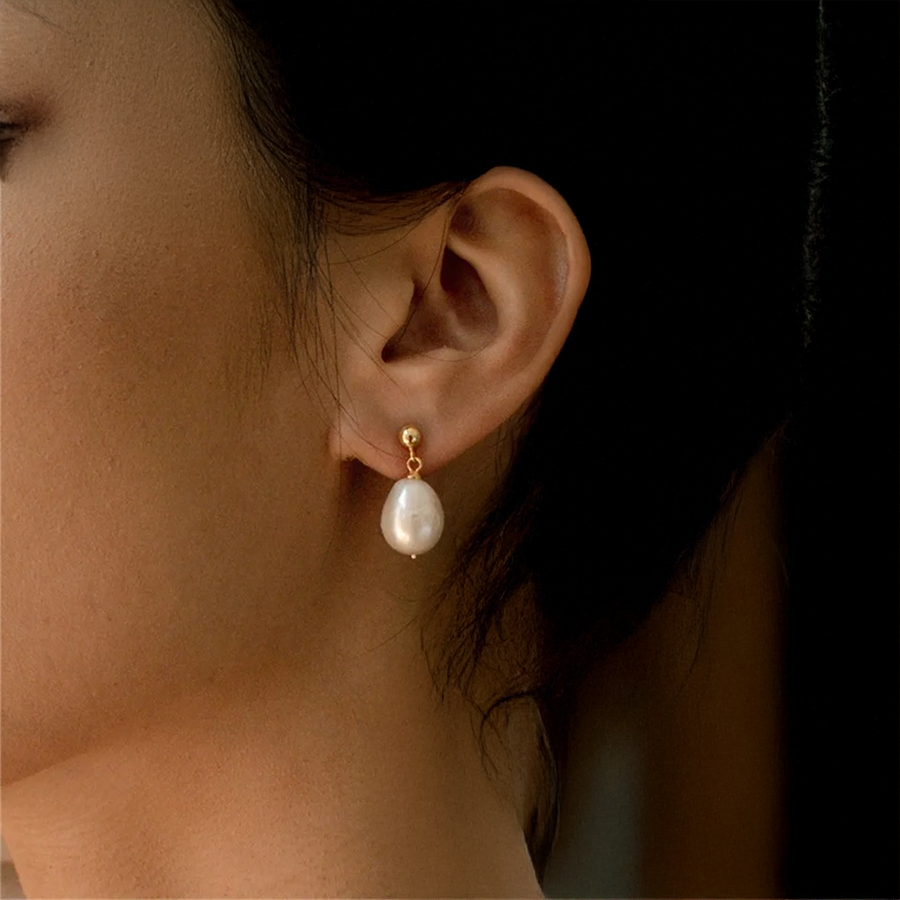 Natural Freshwater Pearl Earrings