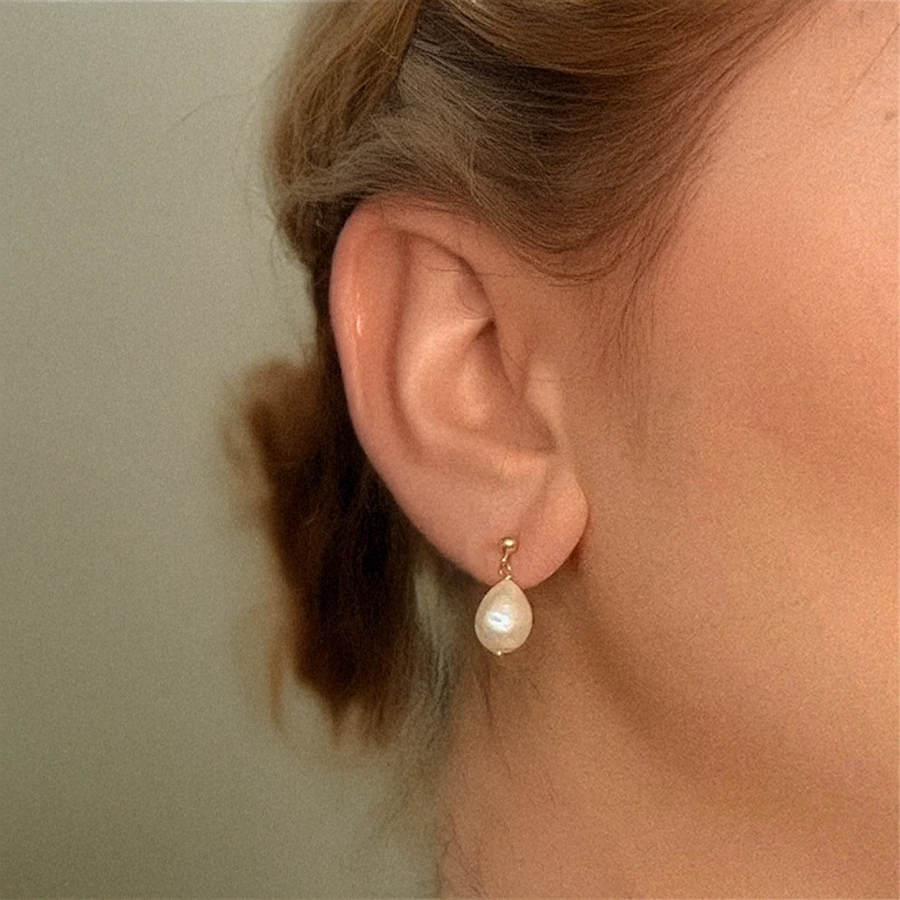 Natural Freshwater Pearl Earrings