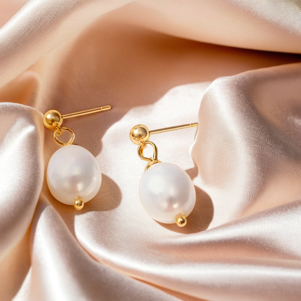 Natural Freshwater Pearl Earrings
