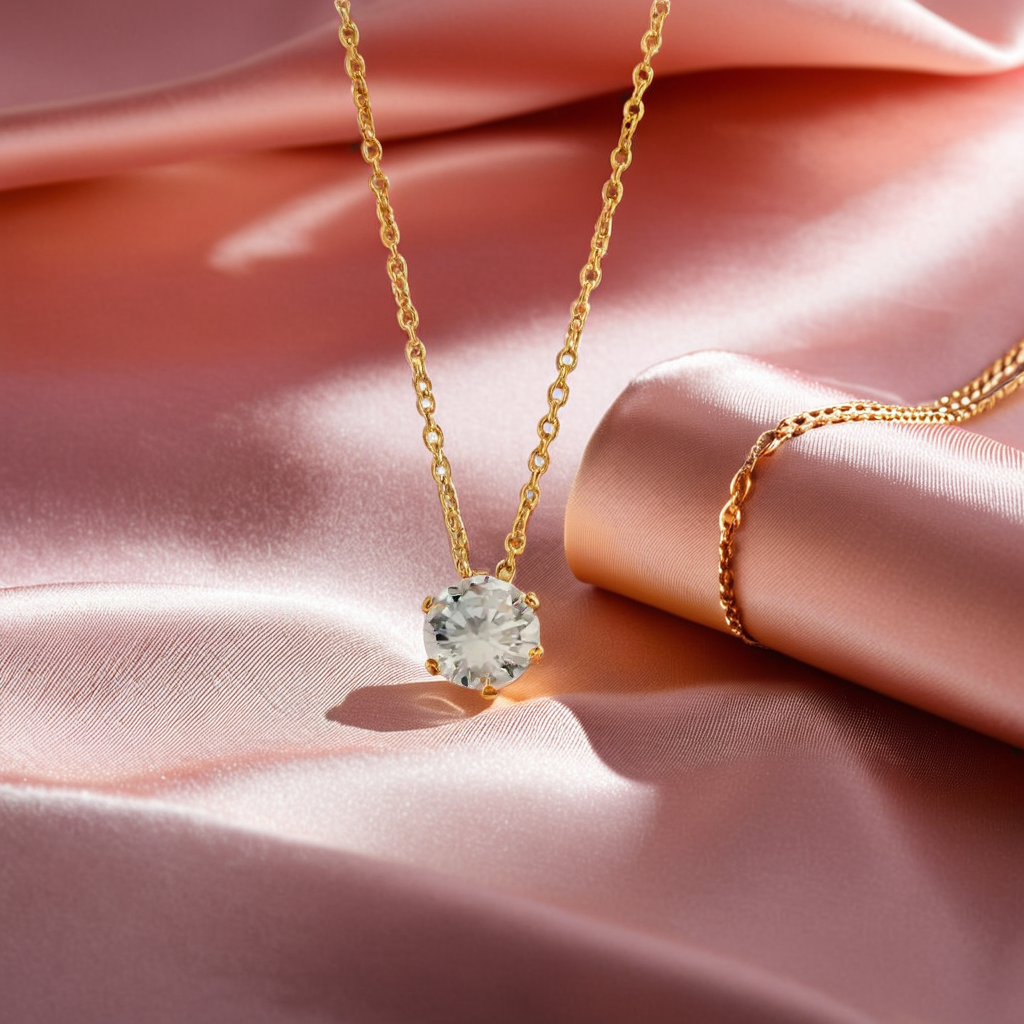 Necklace With Sparkling Zircon Crown Pendant