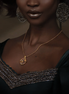 Rhinestone Moon-Star-Planet Necklace