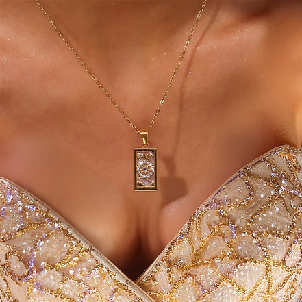 Tarot Necklaces Featuring The World And The Wheel