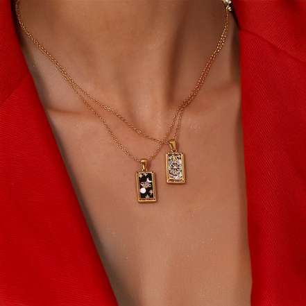 Tarot Necklaces Featuring The World And The Wheel