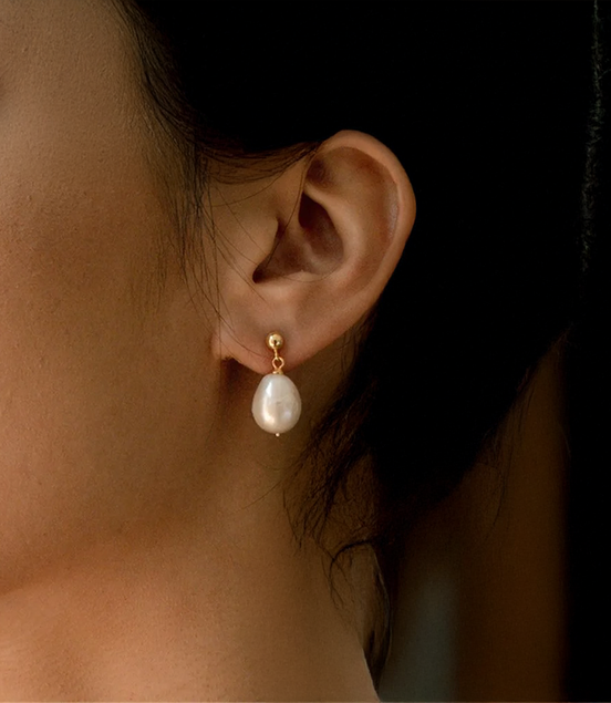 Natural Freshwater Pearl Earrings