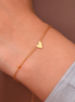 Small Dainty Mini Heart Chain Bracelet