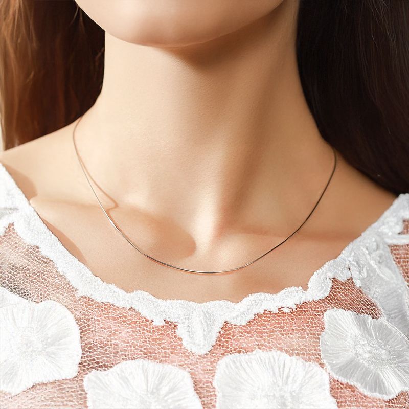 5 Stylized Classic 925 Sterling Silver Adjustable Chain Necklaces