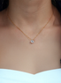 Necklace With Sparkling Zircon Crown Pendant
