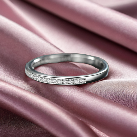 Simple Statement 925 Sterling Silver With Multiple Stones Ring