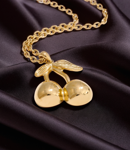 Cherry Stud Necklace