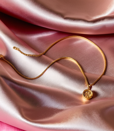 Golden Sea Wave Necklace Stereoscopic Coin Necklace