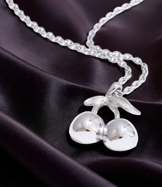 Cherry Stud Necklace