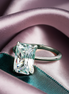 Classic Sterling Silver Emerald Cut Stone Statement Ring