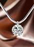 Sterling Silver Choker Necklace With A Sparkling Stone
