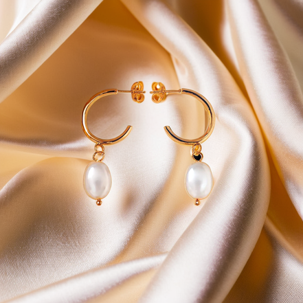 Timeless Pearl Pendant Earrings