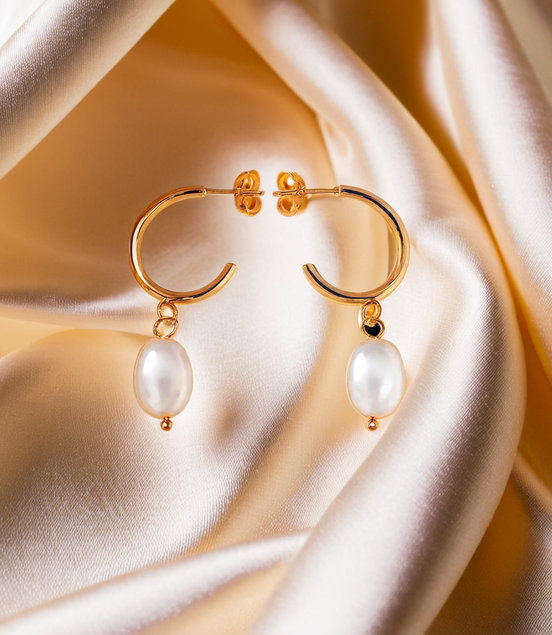 Timeless Pearl Pendant Earrings