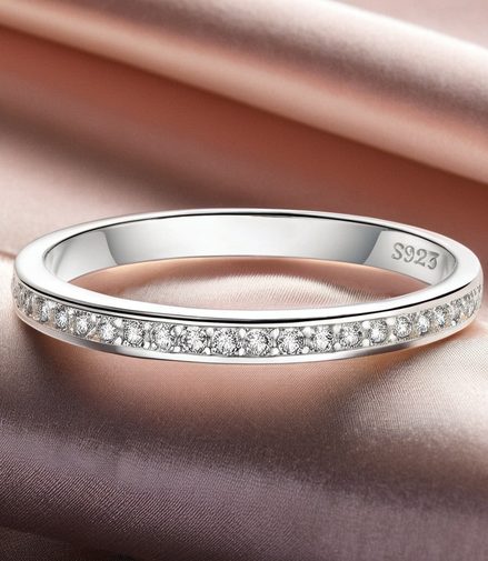 Simple Statement 925 Sterling Silver With Multiple Stones Ring