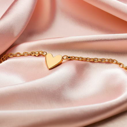 Small Dainty Mini Heart Chain Bracelet