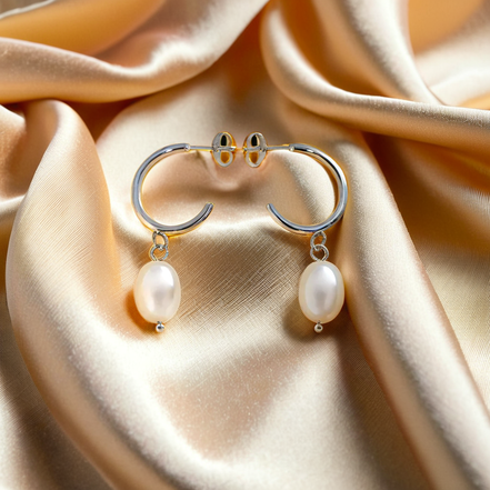 Timeless Pearl Pendant Earrings