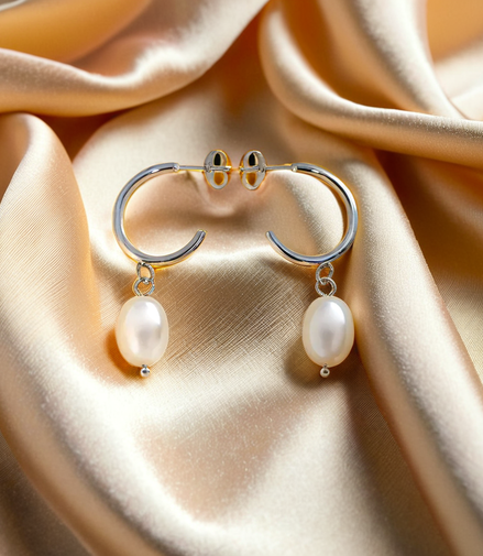 Timeless Pearl Pendant Earrings