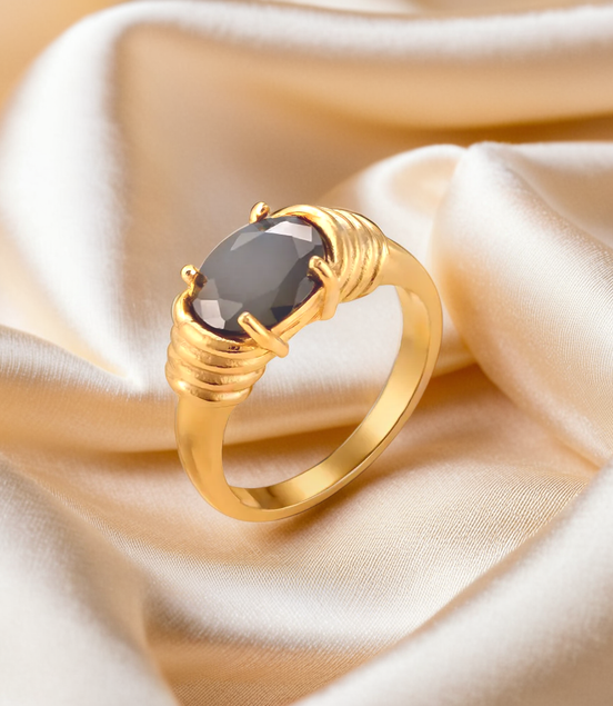 Oval Cut Shiny Multi-Color Stone Rings