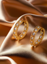 Minimalist Hoop Earrings With Beautiful Sparkling Stones