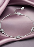 925 Sterling Silver Infinite Symbol With Sparkling Stones Pendant Bracelet