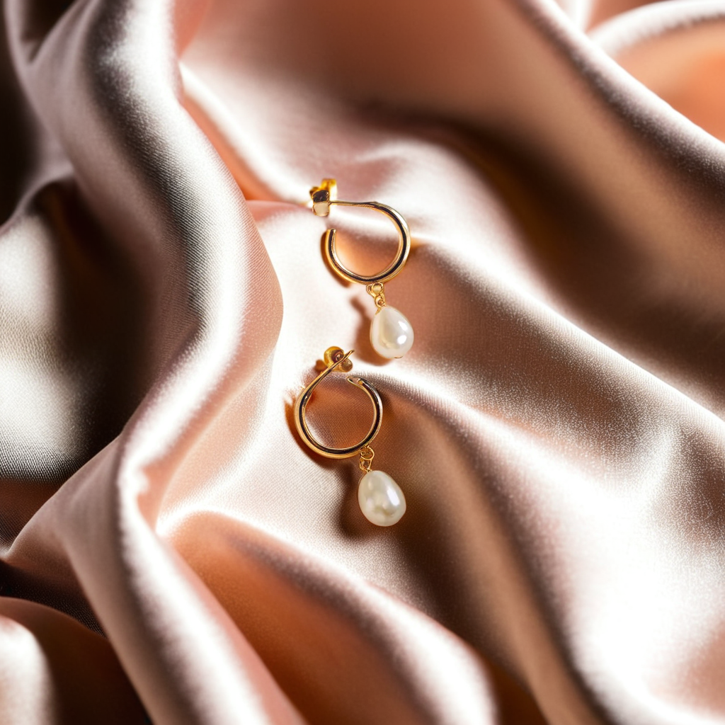 Timeless Pearl Pendant Earrings – Stainless Steel in 14K Gold, Rose Gold & Silver For Women