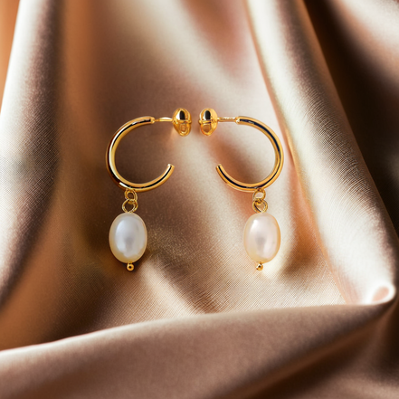 Timeless Pearl Pendant Earrings