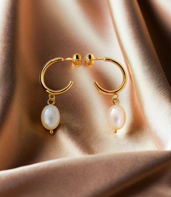 Timeless Pearl Pendant Earrings