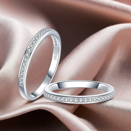 Simple Statement 925 Sterling Silver With Multiple Stones Ring